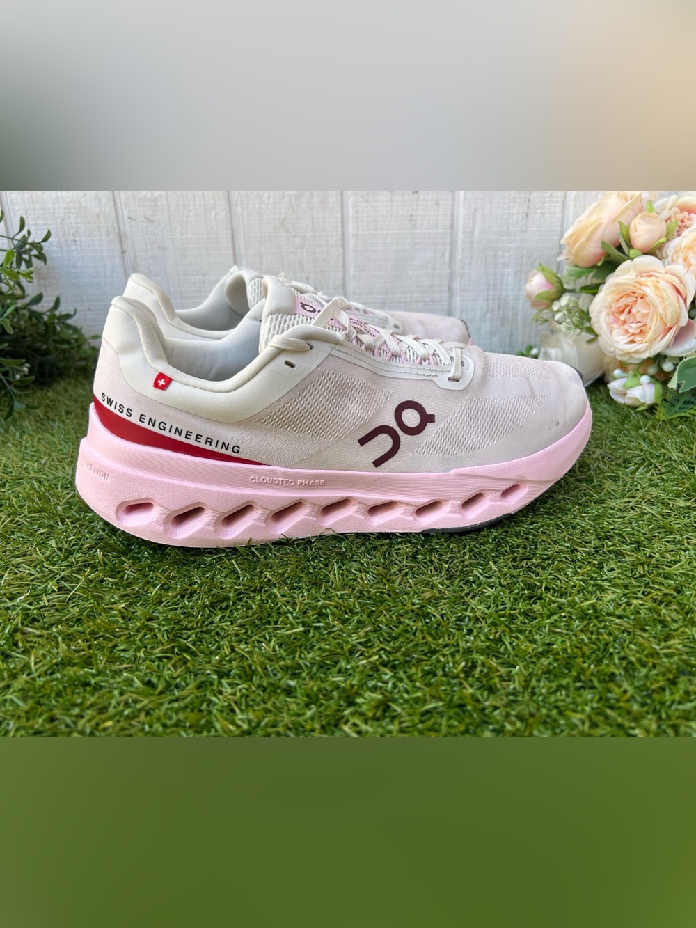 ON Cloudsurfer Next Peony | Ivory WOMEN size 7.5 gently used - Picture 10 of 16